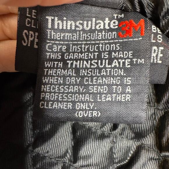 Flying Biker Oakwood Leather Motorcycle Jacket Women L Black Red Thinsulate - Picture 13 of 16